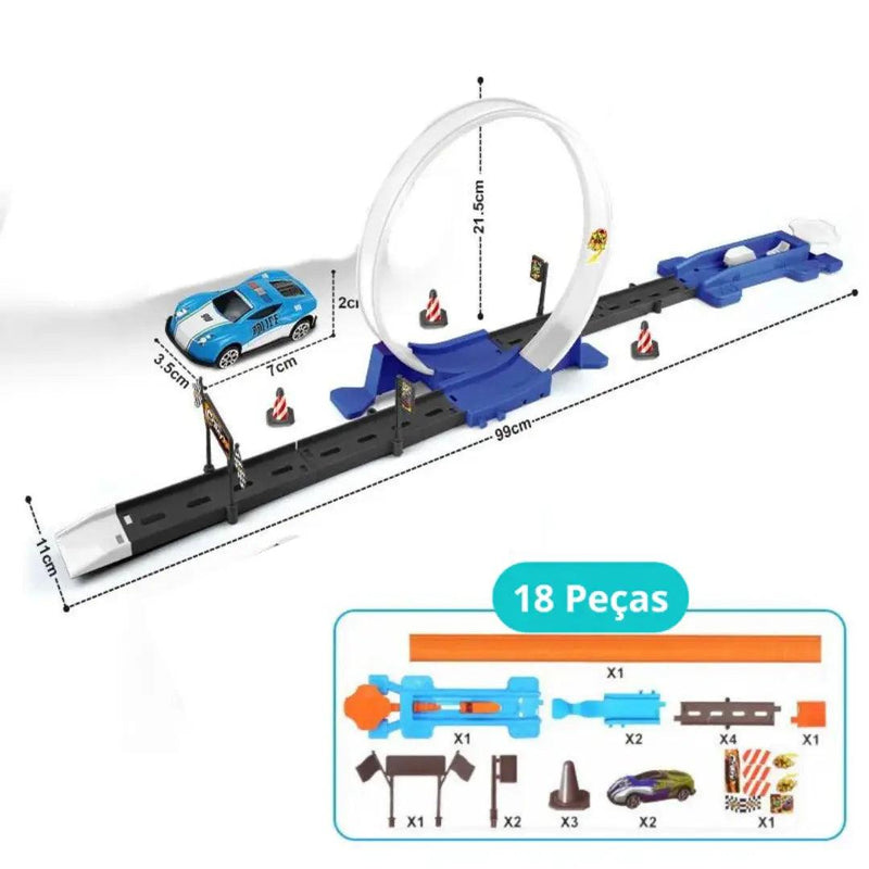 Pista De Carrinho Infantil Looping - Astronauta Kids
