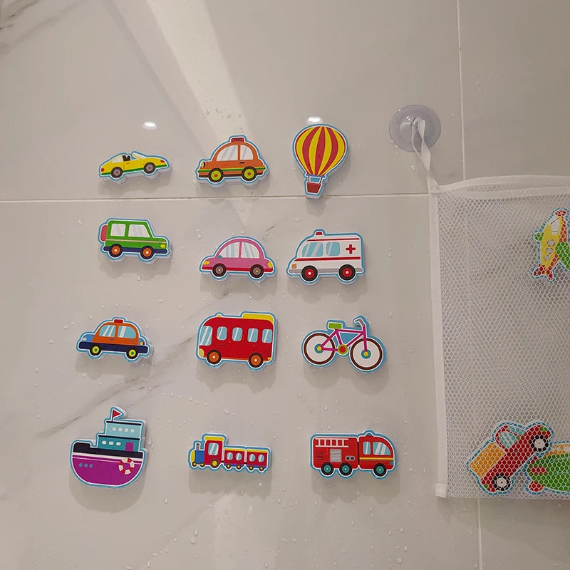 Kit 15 Brinquedos de Banho - Veículos